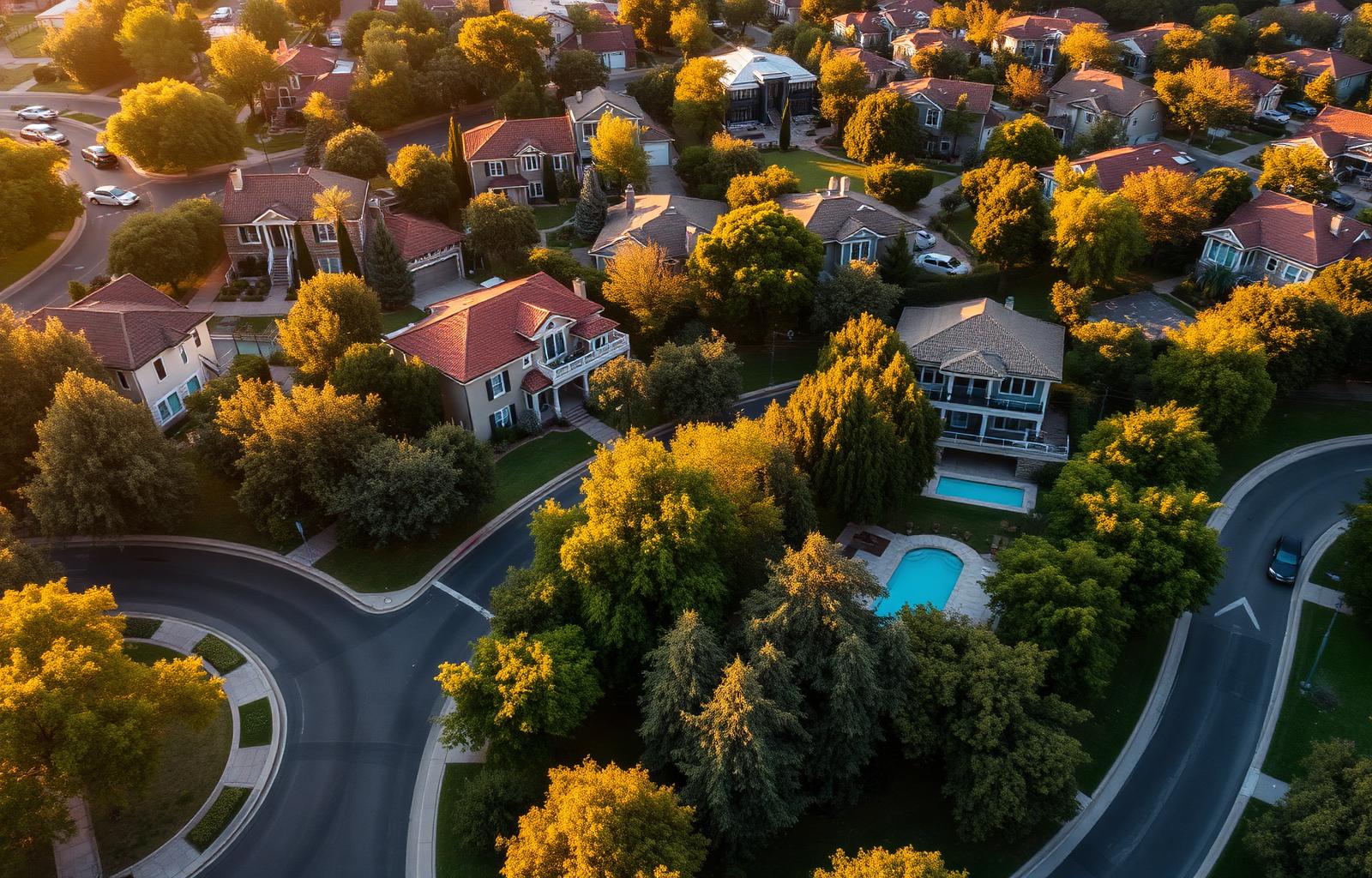 Vista aérea de un barrio cerrado en zona norte del GBA
